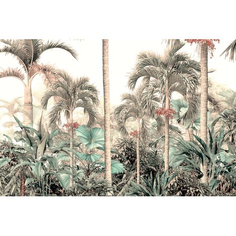 Papier peint panoramique - Forêt Tropicale - 130 cm x 87 cm (1/2)
