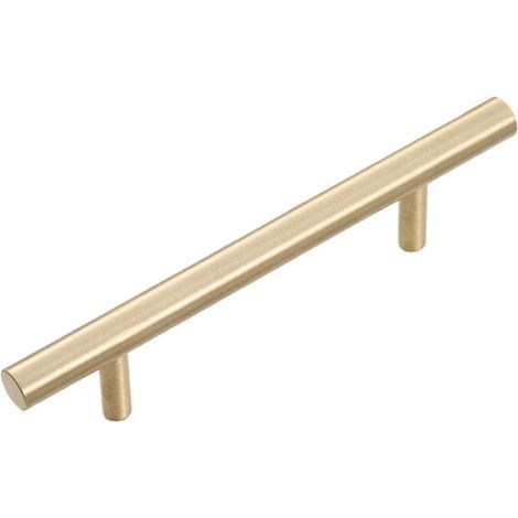 Tiradores de puerta de armario - Muebles de acero inoxidable Tiradores de puerta de armario de cocina Tiradores de cajón Tirador de armario Dorado con tornillos 96 mm, 10 piezas (1/5)