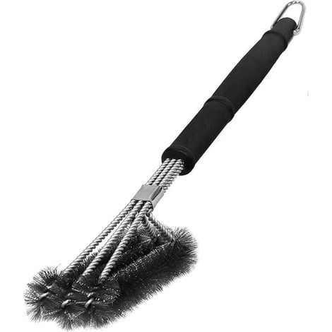 3-in-1 grill cleaning brush with stainless steel bristles for quick and efficient cleaning of all grills (1/5)