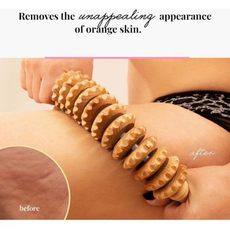 Accessories Anti Cellulite Masseur Rouleau de Massage Cuisse Appareil Maderothérapie Bois 40 cm (1/5)