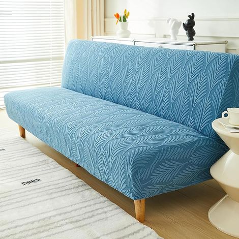 Funda para sofá sin brazos de 2-3 plazas, tejido jacquard, elástica, impermeable, resistente a las manchas, antideslizante y resistente a los arañazos. (1/5)