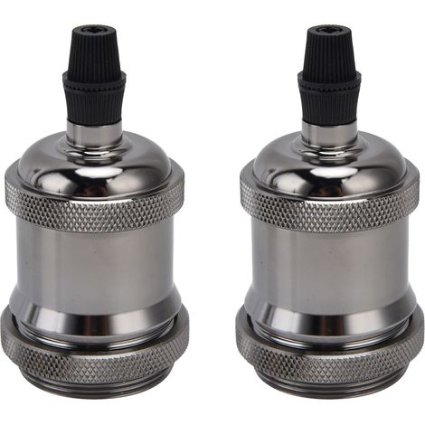 Douille de Lampe Vintage en Aluminium Rétro - 2 Pièces pour Ampoules E26/E27 - Accessoires DIY (1/5)