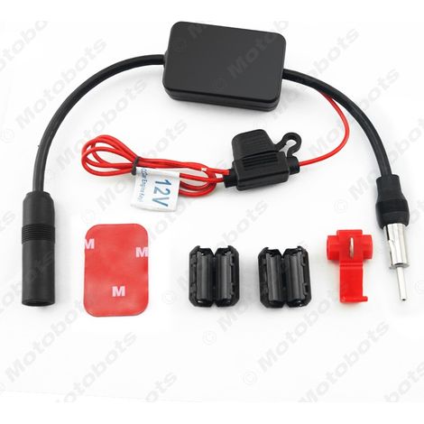 Antenne active pour autoradio, amplificateur de signal radio pour lecteur CD/DVD de voiture, amplificateur d'antenne FM/AM (1/4)