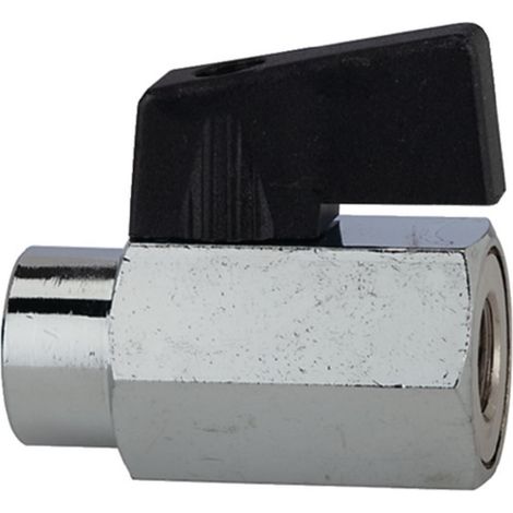 Riegler Mini-Kugelhahn, glatte Oberfläche, MS vern., G 1/8 IG, DN 8 (1/4)