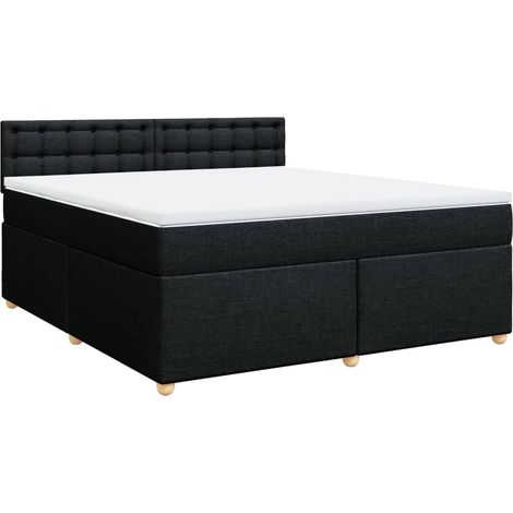Maison Exclusive - Boxspringbett mit Matratze Schwarz 180x200 cm (1/5)