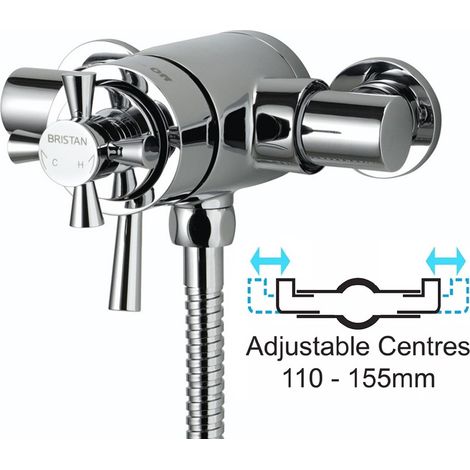 Bristan Rio Exposed Dual Control Thermostatic Mixer Shower Valve 110mm - 155mm (1/7)