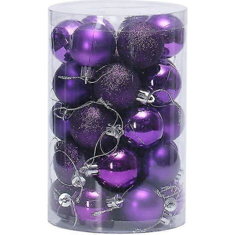 34 boules de Noël décoratives de 4 cm pour sapin de Noël - Idéales pour les fêtes de Noël (1/2)