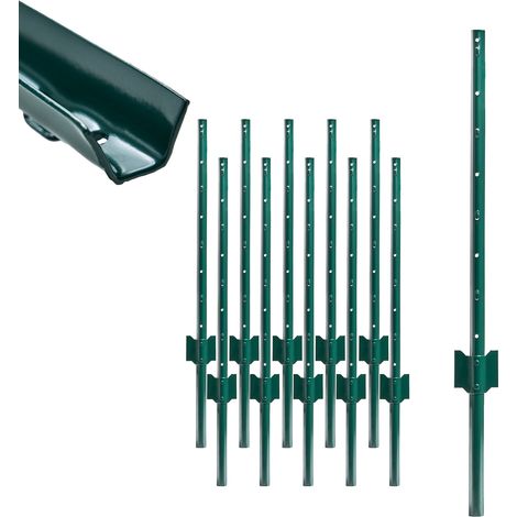 TRUTZHOLM 10x U-Profil Zaunpfosten 91 cm Stahl pulverbeschichtet (1/5)