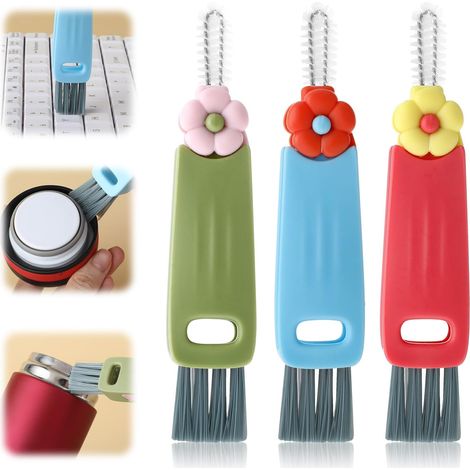 3-teiliges 3-in-1-Reinigungsbürstenset für Becherdeckel, multifunktionale Dichtungsbürste, Reinigungsbürste für Becherdeckel
