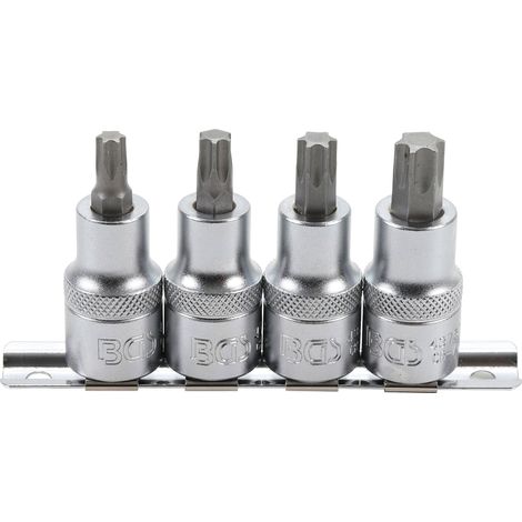 BGS Juego de puntas de destornillador Cuadrado interior 12,5 mm (1/2") Perfil en T (para Torx) T40 - T55 4 piezas - 8886 (1/4)