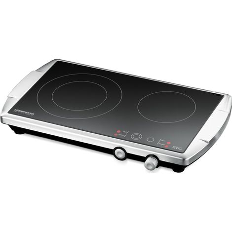 Rommelsbacher Ceran CT 3400/E Piastra doppia in vetroceramica, 3400 W, in acciaio INOX (1/5)