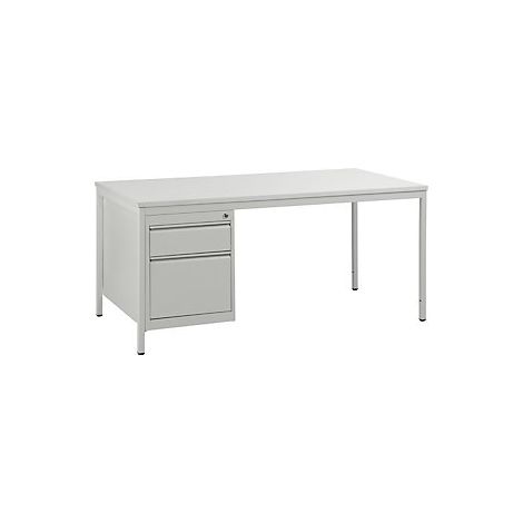 eurokraft basic Scrivania per capi reparto grigio chiaro (1/4)