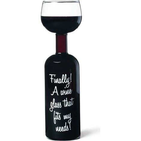 MEGA BOTTIGLIA DI CALICE DA VINO, BIANCO E ROSSO, IN REGALO (1/4)
