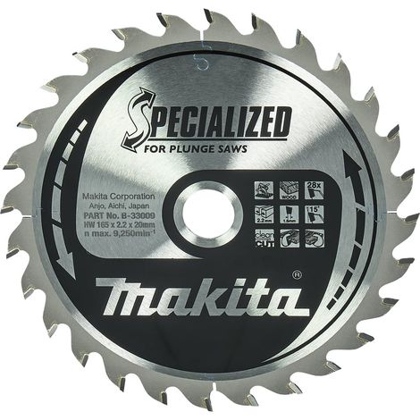 MAKITA B-33009 Specialized for wood 165mm x 20mm x 28T