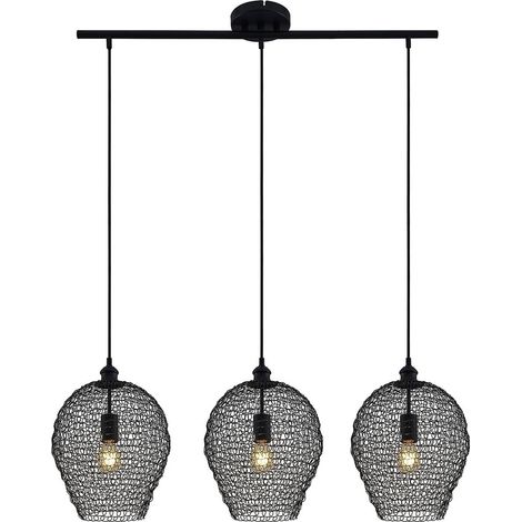 Lindby Lámpara colgante 'Benja' en Negro de Metal (1/5)