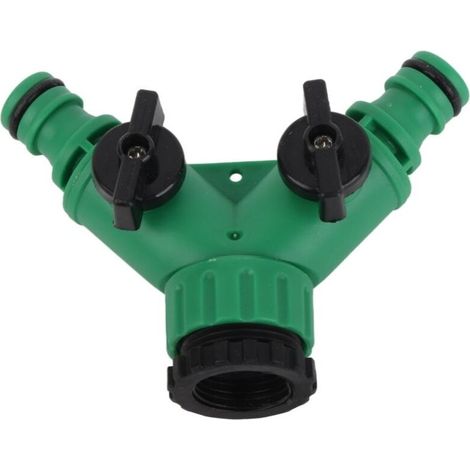 Répartiteur d'eau 3 voies (1 entrée, 2 sorties) pour robinet, adaptateur pour machine à laver et jardinage, 3 embouts (1/5)
