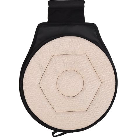 Coussin rond pour siège rotatif 360°, forme géométrique rhombique, portable, pour personnes âgées, beige (1/5)