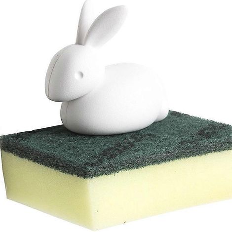 Éponge Creative Rabbit Baeket pour évier de cuisine, étagère de rangement (avec éponge) (1/5)