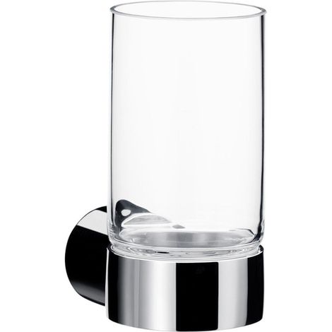 Porte-verre Emco fino, chromé, verre cristal clair 842000100 - 842000100 (1/5)