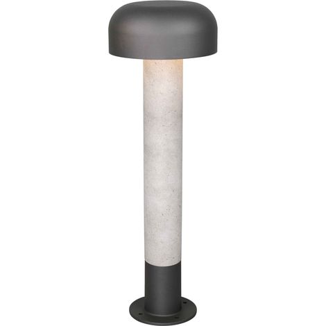 Palo da esterno, alluminio, antracite ed effetto cemento, H 54 cm, Fraser (1/5)