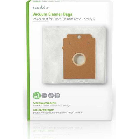 Nedis DUBG222SIB4 sacchetti per aspirapolvere bianchi per Bosch Siemens (1/4)