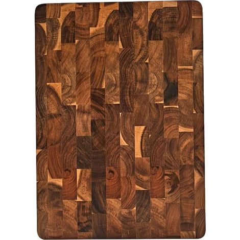 Planche à découper, bois de bout premium, design réversible, 36x24x2.5cm (1/2)