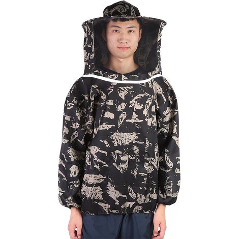 Équipement apicole : veste de protection pour apiculteur avec fermeture éclair unique, combinaison d'apiculteur taille moyenne (1/5)