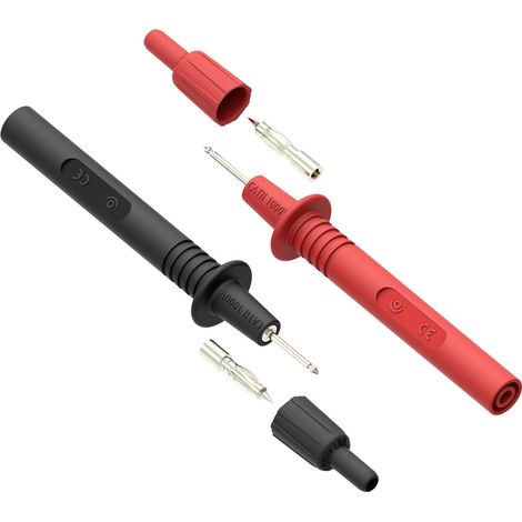 Electro PJP 411 Prüfspitzen-Set Buchse 4 mm CAT II 1000 V, CAT III 1000 V Rot, Schwarz 1 St. (1/2)
