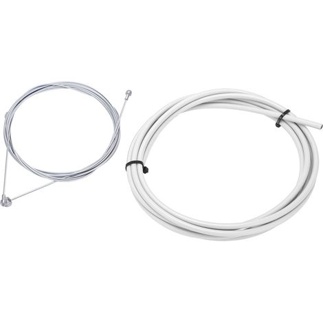 BOLANY Fahrradbremszug- und Hüllensatz, robust und stabil, 5 mm, weiß. (1/5)