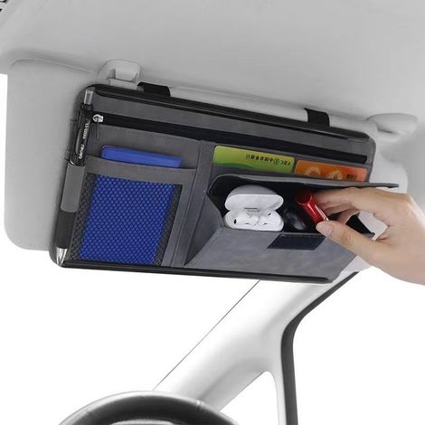 Organisateur de pare-soleil de voiture, sac de rangement pour pare-soleil de voiture et camion (1/3)