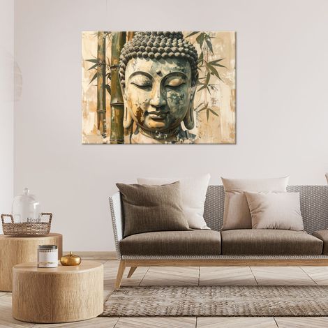 Wandbild Buddha Zen Spa Orientalischer Bambus 100x70 (1/4)