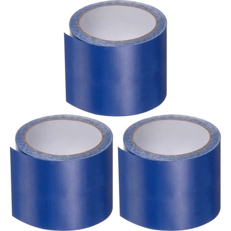 CCYKXALot de 3 rubans adhésifs de réparation de bâche, 8 cmx5m, imperméables universels pour auvent, travaux manuels, amélioration de la maison,bleu (1/5)