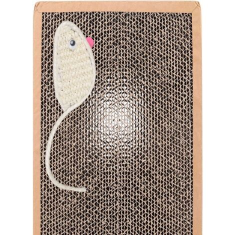 set of sisal cat scratching posts – Dimensions: 38 x 12.5 x 1.8 cm – Includes catnip – Mouse-shaped design, super fun (1/4)