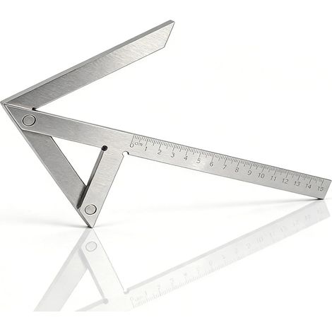 Jauge De Centrage Carrée, 150 x 130mm Règle De Jauge Centrale Jauge De Marquage Centrale, 45° 90° Jauge De Ligne Jauge Centrale De Marquage Chercheur De Centre Pour Les Matériaux Ronds Et Rectangles (1/5)