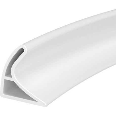 Joint Porte Douche Barrage de douche Anti Débordement pour Baignoire,Bande étanche en silicone pour évier, bande étanche de douche pliable, bande étanche de cuisine (blanc, 60 cm) (1/5)