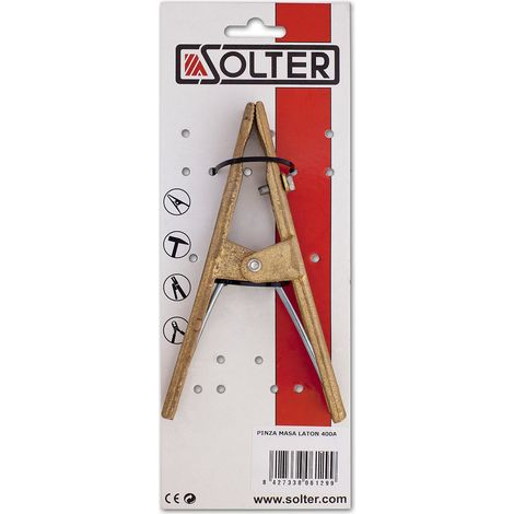 Solter 6023 - Morsetto di saldatura, di massa in ottone, 200a
