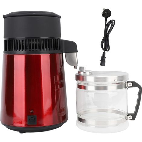 Distillateur d'eau 750W 4L PP Acier Inoxydable Automatique Machine à Eau Distillée pour Usage Domestique Médical Dentaire Laboratoire Prise UK 220V (1/5)
