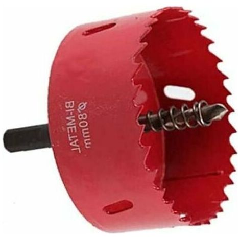 Kit de forets scie cloche 80 mm, foret HSS M42 haute résistance pour bois, aluminium, fer, tôle, tuyau et plastique