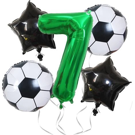 Ballons géants en forme de chiffre, ballons d'anniversaire, décorations de football pour la Coupe du Monde, articles de fête pour les invités