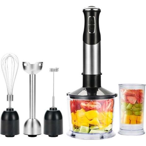 5-en-1 Mixer Plongeur - Mixeur Plongeant -1000W -21 types de réglage de la vitesse - Hachoir, Fouet, Mixeur pour Bébé Alimentaire (1/5)