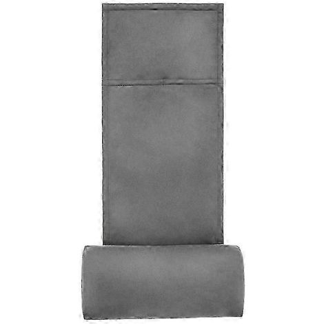 Coussin cervical pour fauteuil inclinable à fermeté réglable, en velours doux, housse lestée antidérapante, compatible avec les chaises, les canapés et le mobilier, gris. (1/5)