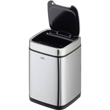 Durable Sensor Poubelle Automatique 6L Argent Noir (1/4)