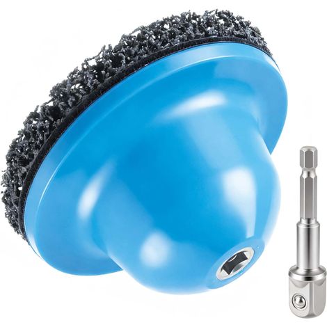 Meuleuse de Moyeu de Roue en Deux Parties, Diamètre Intérieur 90 mm, Diamètre Extérieur 150 mm, Carbure de Silicium, Changement de Jantes, Nettoyage des Moyeux, Élimination de la Rouille, Bleu