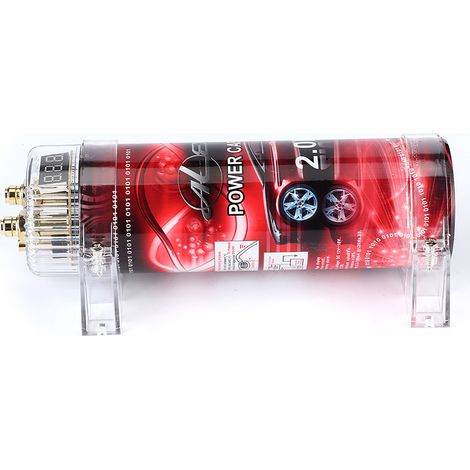 2 Farad Auto-Audio-Leistungskondensator, Verstärker-Spannungsregler, rote LED, 10–16 V DC, modifizierte Autoteile (1/5)