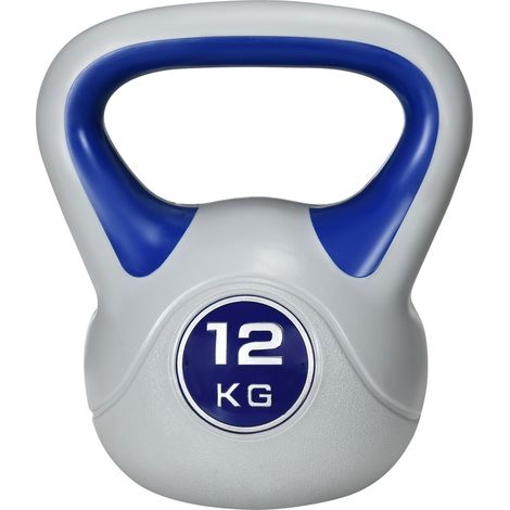 Kettlebell 12 Kg Bodenschonende Kugelhantel Für Krafttraining & Fitness, Blau
