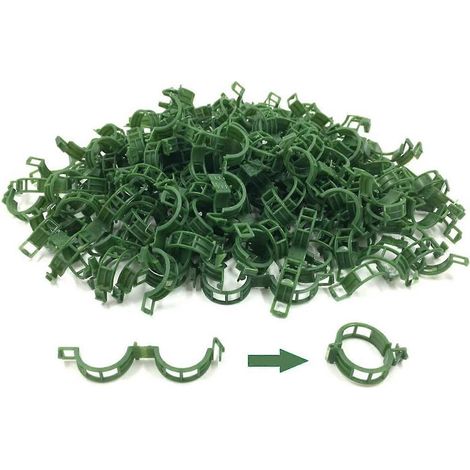 200 tuteurs pour plantes de jardin, clips pour tomates, tuteurs pour treillis, pour fleurs de concombre, courges, 2,5 cm (1 pouce) (1/5)
