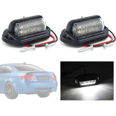 2 Stück LED-Kennzeichenbeleuchtung 4500K 12-24V für Auto, LKW, Boot, ATV SZRH AV