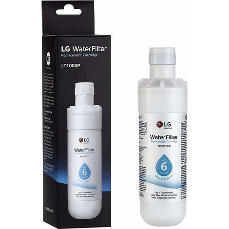 Filtre à eau réfrigérateur Compatible LG LT1000P ADQ74793501 Certification NSF 200 gallons/6 mois Blanc