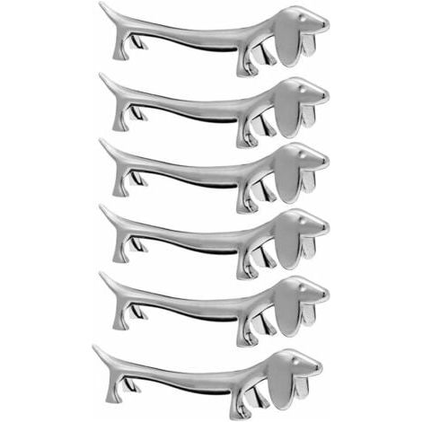 Fourchette, couteau, fourchette et cuillère en alliage de zinc créatif, argent - 6 pièces (1/5)