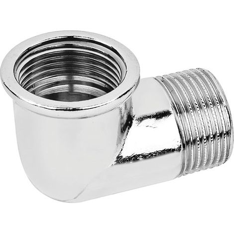 RACCORDO CURVO MASCHIO FEMMINA IN OTTONE CROMATO SERIE 1500 1/2   TIEMME RACCORDERIE SPA